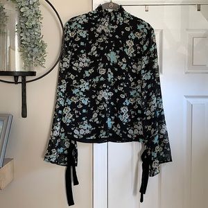 Black Floral Blouse by Juicy Couture